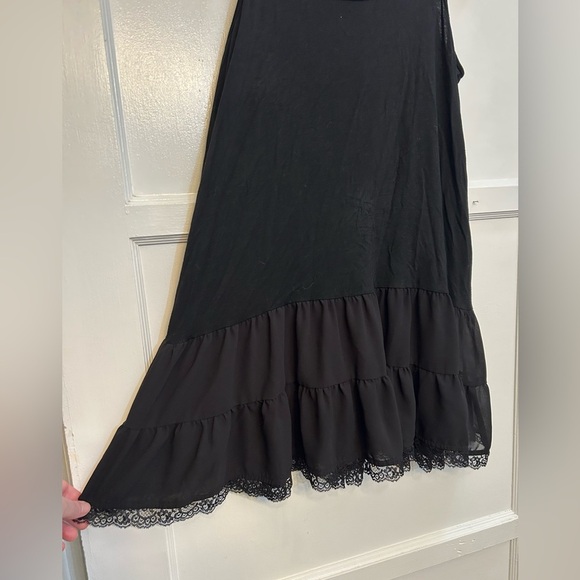 Altar’d State Black Slip Tank Lace Trim Medium - Picture 2 of 4